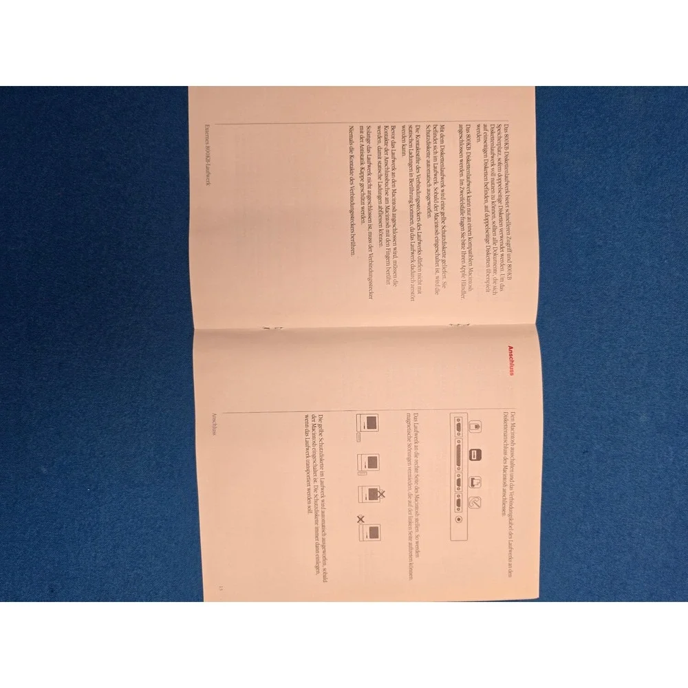 Apple Macintosh 800K External Drive Manual Vintage OS Excellent Rainbow Logo